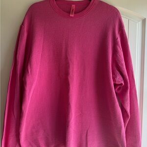 SKIMS Pink Long Sleeve Tee